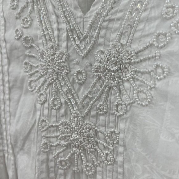 Lilly Pulitzer Sarasota Tunic Beaded Resort White - Picture 6 of 12